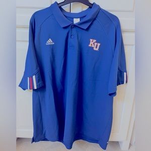 Mens Adidas KU Short Sleeve Polo Shirt